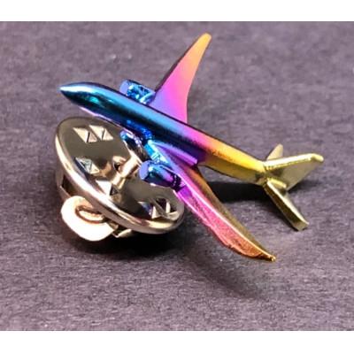 ふるさと納税 田上町 飛行機ピンバッジ　チタン(小)　服飾小物