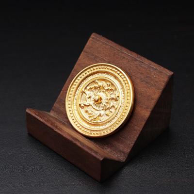 ふるさと納税 市川三郷町 【縄文アクセサリーDo_goods】K18製 四神獣鏡オブジェ 700-207