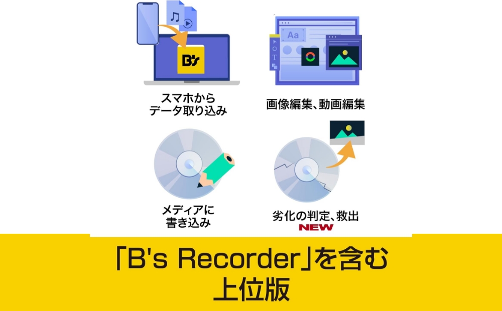 ディスク作成ソフト B's Recorder GOLD【166009】 ディスク作成 国産 品質 動画 音楽 編集 フォトムービー 形式変換 ソフト