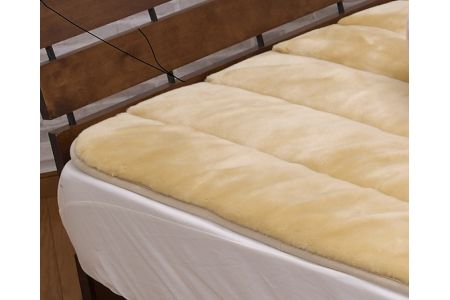 ムートン調アクリルマイヤー敷パッド (シングル：ベージュ) [2173]