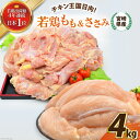 【ふるさと納税】鶏肉 セット 宮崎県産若鶏もも＆ささみセット4kg [エム・ティ・シー 宮崎県 日向市 452060668] 冷凍 個包装 小分け 国産 国内産 宮崎 鶏もも 鶏モモ ささみ 若鶏