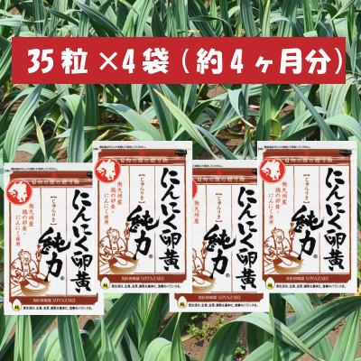 ふるさと納税 日向市 にんにく卵黄 純力 サプリメント〔35粒×4袋〕(約4か月分) |  | 02