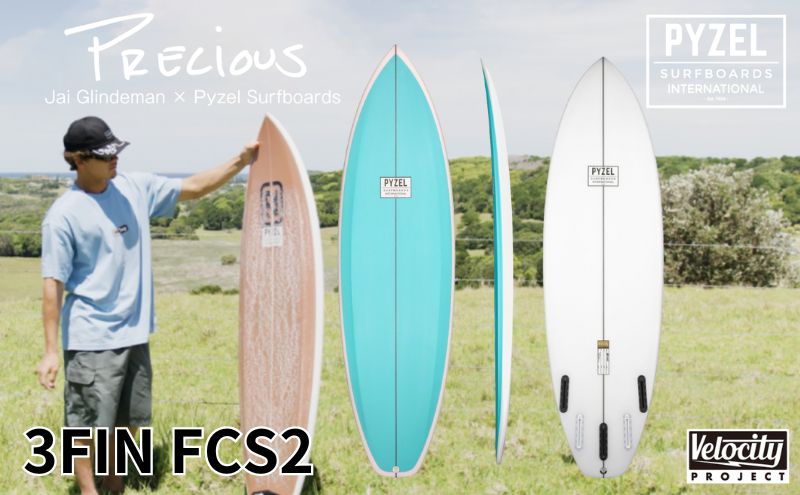 PYZEL SURFBOARDS PRECIUS 3FIN FCS2 サーフボード パイゼル　サーフィン 藤沢市 江ノ島【Size： 5'5"、Width：19"、Thickness：2 3 /16"、Volume：26.80L】江の島