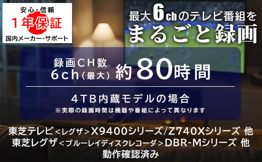 
【085-04】ロジテック タイムシフトマシン 対応 ハードディスク REGZA 4TB HDD テレビ録画 3.5インチ USB3.2(Gen1) タイムシフトマシン対応モデル 日本製 ファンレス 冷却 TV Win11 対応【LHD-EN040U3TVW】
