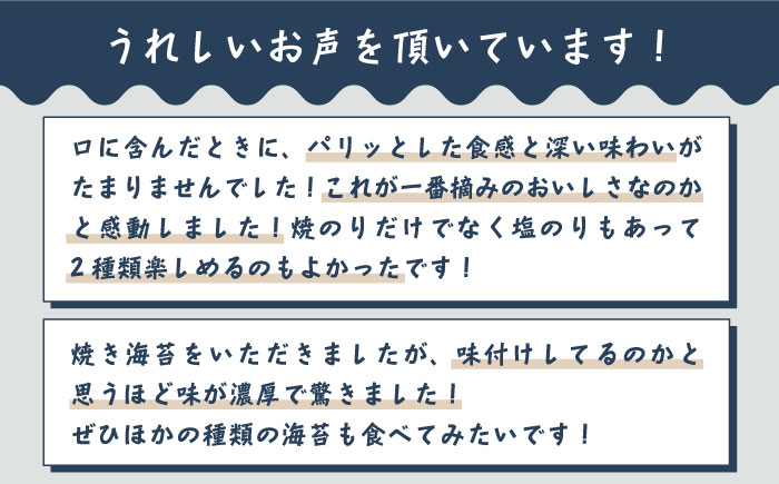 【6回定期便】佐賀県有明海産 一番摘み海苔セット（ボトル焼き海苔＆塩海苔）【松尾水産】 [IAY011]