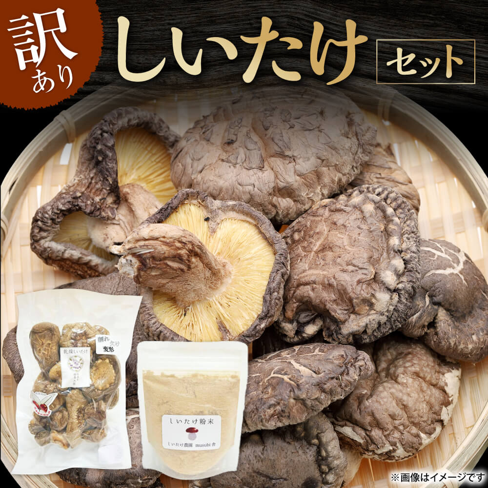 【ふるさと納税】しいたけ粉末×【訳ありお得】しいたけ 椎茸 シイタケ 合同会社knot 奈良県 奈良市 なら