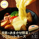 【ふるさと納税】なまら十勝野 季節 の おまかせ 野菜 ラクレットチーズ 1/2 ホール 1,800g以上 セット 詰め合わせ 産地直送 新鮮 お取り寄せ 国内生産 贅沢 芳醇 まろやか チーズ ディナー 北海道 十勝 芽室町