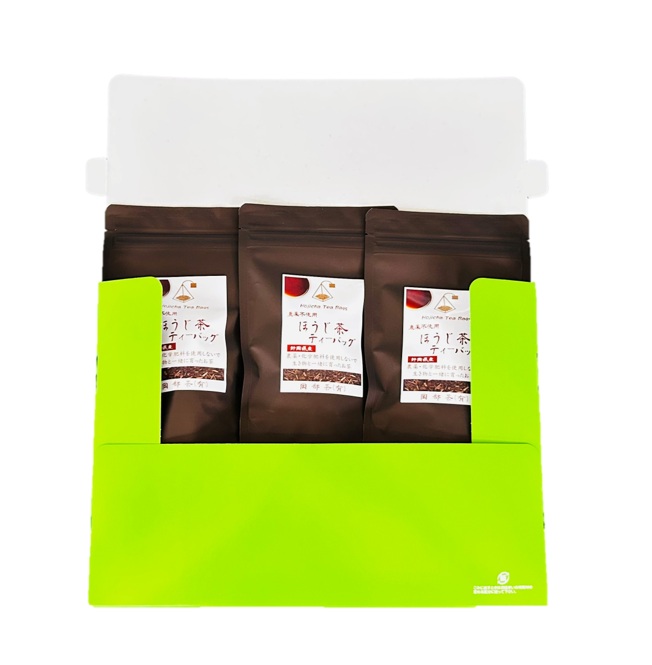 有機茶園 ほうじ茶 ティーバッグ (2.5g×10包)  3袋セット 無農薬 焙じ茶 オーガニック茶園 静岡県産 深蒸し煎茶 岡部茶 日本茶 静岡県 飲料 飲み物 健康 カテキン ビタミン 静岡県 藤