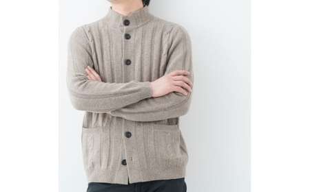 カシミヤ ジャケット カーディガン 男性用サイズ:M(42) カシミヤ(コルク)≪白田のカシミヤ≫ 