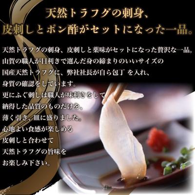 ふるさと納税 下関市 天然 とらふぐ 刺身 セット 2人前 冷凍 AS160 |  | 01