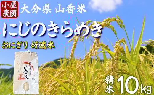 【令和7年産】小屋農園の米 10kg （精米：にじのきらめき） 2025年産 ＜159-010＞