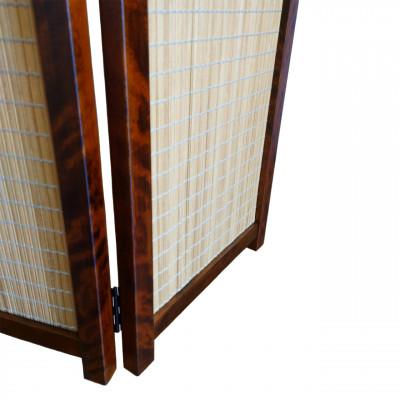 ふるさと納税 富田林市 土肥家具工芸の衝立 木簾折畳み120タイプ ブラウンxライトブラウン 間仕切り折畳みのパーテーション |  | 03