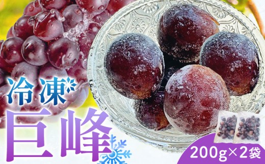 冷凍巨峰 200g×2袋 Farm&lab《30日以内に発送予定(土日祝除く）》 和歌山県 日高町 フルーツ ぶどう 巨峰 冷凍 和歌山県産