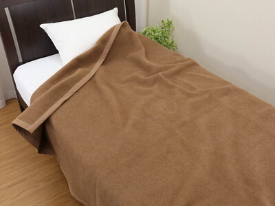 三井毛織 洗える キャメル毛布(毛羽部) シングルサイズ 140x200cm 日本製