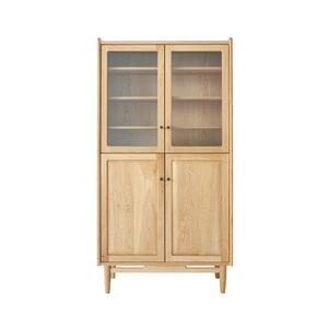 旭川家具 MUKU工房オリジナル ジャム キャビネット 扉 北海道ナラ 【 国産 無垢 インテリア 木製 収納 ナチュラル キャビネット サイドボード リビング ダイニング 北海道 】 _04572