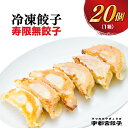 【ふるさと納税】【寿限無餃子】餃子 20個入り【ぎょうざ ギョウザ ギョーザ 冷凍食品 冷凍餃子 無添加 惣菜 夜ご飯 おかず おつまみ 手軽 時短 お取り寄せ グルメ 送料無料 栃木県 宇都宮市】※配送不可地域：離島