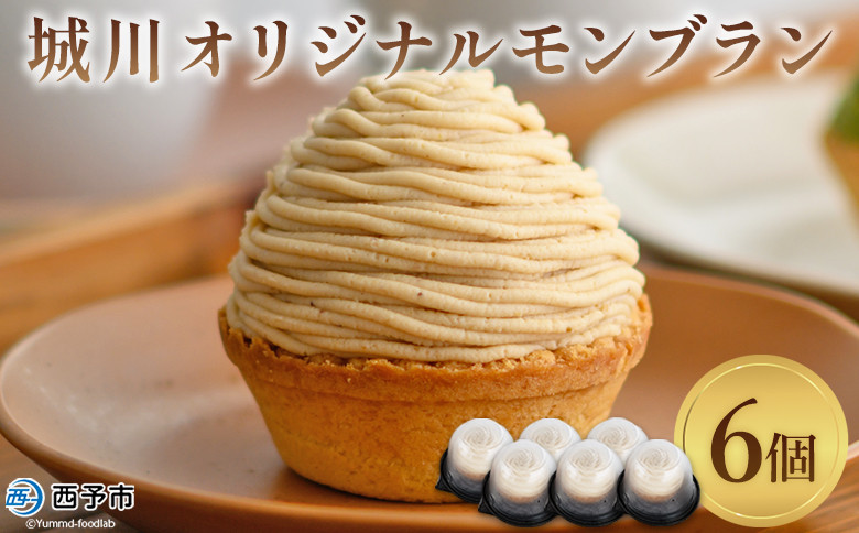 
＜城川オリジナル モンブラン 6個入り＞ 栗 スイーツ マロン くり クリ 国産 和栗 ペースト クリーム 渋皮煮 スポンジケーキ 生クリーム チーズ バター タルト メニークエスト 愛媛県 西予市【冷凍】
