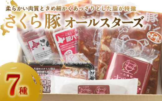 さくら豚オールスターズ 【 ふるさと納税 人気 おすすめ ランキング 豚肉 肉 加工品 カルビ ジンギスカン ぎょうざ 餃子 コロッケ 国産 北海道 大空町 送料無料 】 OSA009