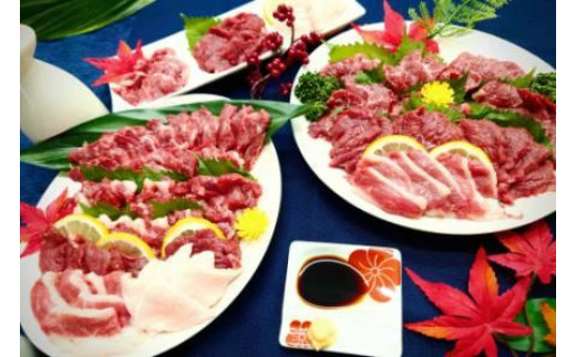 
                  馬刺し 6種セット 1.1kg（大トロ 200g 中トロ 200g 赤身 400g フタエゴ 200g コウネ 100g）タレ 150ml付き 馬肉
                