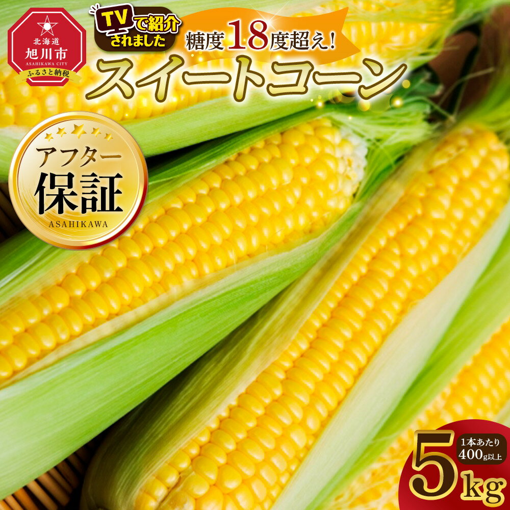 【ふるさと納税】地元テレビで紹介!【先行予約】糖度18～19度! 北海道旭川産スイートコーン約5kg (2026年8月中旬発送開始予定) 【 とうもろこし コーン ゴールドラッシュ 野菜 旬 お取り寄せ 北海道 旭川市 】_05256