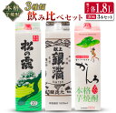 【ふるさと納税】 本格 芋焼酎 3種類 飲み比べ セット 紙パック 1.8L 3本 お酒 アルコール 飲料 国産 地酒 晩酌 呑み比べ 家呑み 宅呑み 松の露 献上銀滴 スーパーライトかんろ ご褒美 お祝い 記念日 イベント お取り寄せ 手土産 ギフト おすすめ 宮崎県 日南市 送料無料