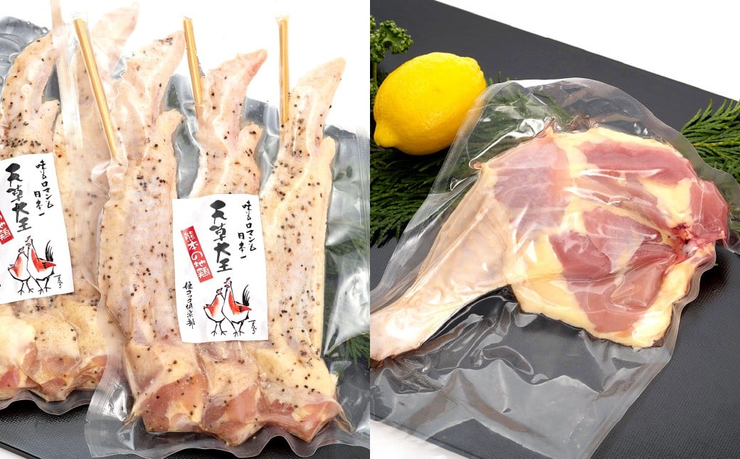 【アウトドアセット】 天草大王 幻の鶏 キャンプ BBQ 骨付きもも肉 (500g) 大手羽先 ソーセージ ブツ切りミックス