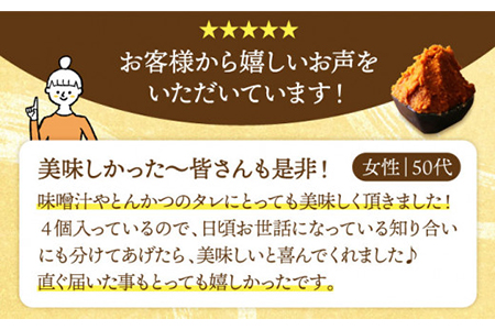 【人気No.1 ！自慢の赤みそ】もっと田舎味噌4個セット【株式会社大竹醤油醸造場】食品 料理 調味料 味噌 赤みそ 手作り 手造 伝統 厳選 人気 10,000円 10000円 一万円 送料無料 [M
