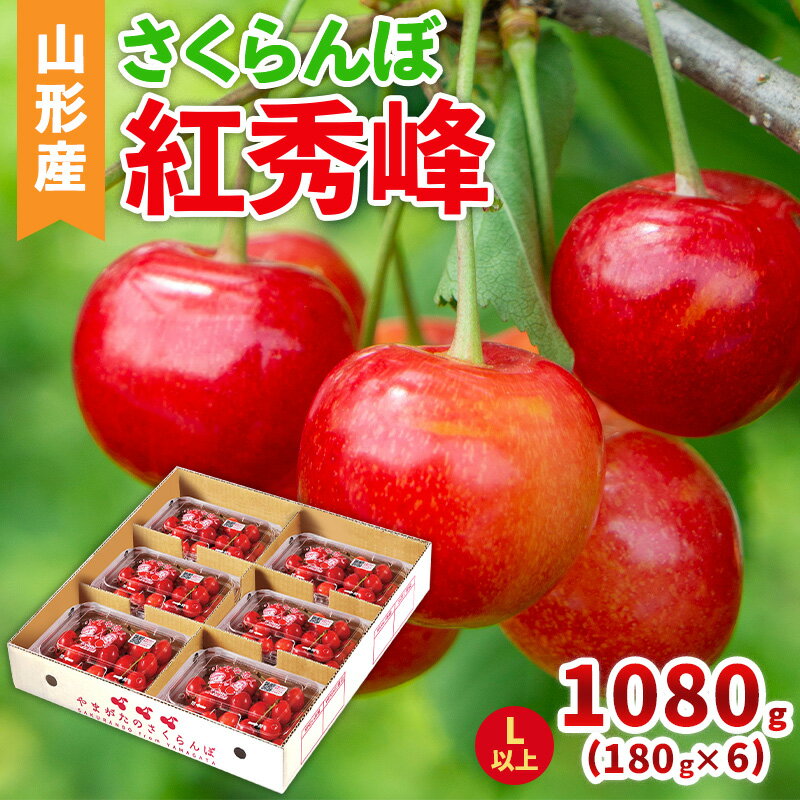 【ふるさと納税】さくらんぼ(紅秀峰)Lサイズ以上 1080g(180g×6パック) 【令和8年産先行予約】FS25-043