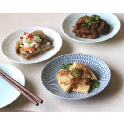 ふるさと納税 瑞浪市 【4枚SET】美濃焼 さざなみ 16皿 青白 16.3×2.4cm 200g |  | 03