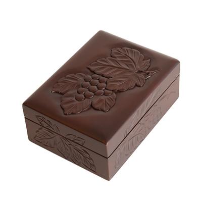 ふるさと納税 長野県 軽井沢彫　小箱　葡萄　　長野県伝統工芸品