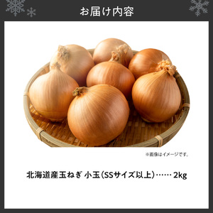 玉ねぎ 北海道産 小玉 2kg SSサイズ以上