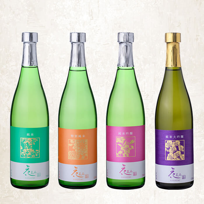 【ふるさと納税】花笑み 4種 飲み比べ セット (合計2.88L・720ml×4本) 純米 特別純米 純米吟醸 純米大吟醸 酒 お酒 日本酒 地酒 アルコール 飲料 常温 【opby015】【尺間嶽酒店】