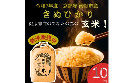 [№5334-0659]令和7年産新米 キヌヒカリ 10kg (玄米) 明田のお米