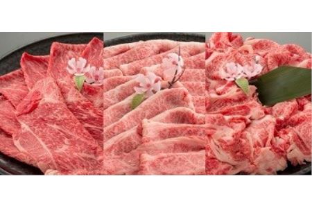 近江牛三種セット【1.5㎏（肩バラ500ｇ、赤身スライス500ｇ、切り落とし500ｇ）】【AC04U】