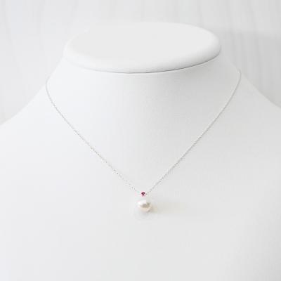 ふるさと納税 天草市 あこや真珠 ネックレス 8mm - 8.5mm ホワイトピンク ルビー K10WG_S085-555 |  | 02