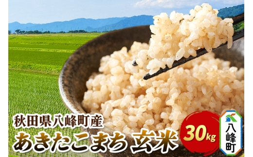 米 あきたこまち【玄米】30kg 令和7年産 秋田県 八峰町産 [玄米 ブランド米 ご飯 ごはん]