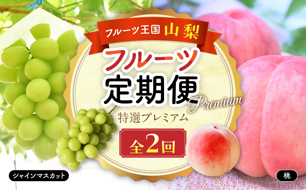 【☆先行予約☆2025年/令和7年発送分】【大人気】プレミアムフルーツ定期便　 [山梨 シャインマスカット 桃 定期便]　人気　おすすめ　国産　贈答　ギフト　お取り寄せ　山梨県産　産地直送　フルーツ　果物　くだもの　ぶどう　ブドウ　葡萄　シャイン　シャインマスカット　新鮮