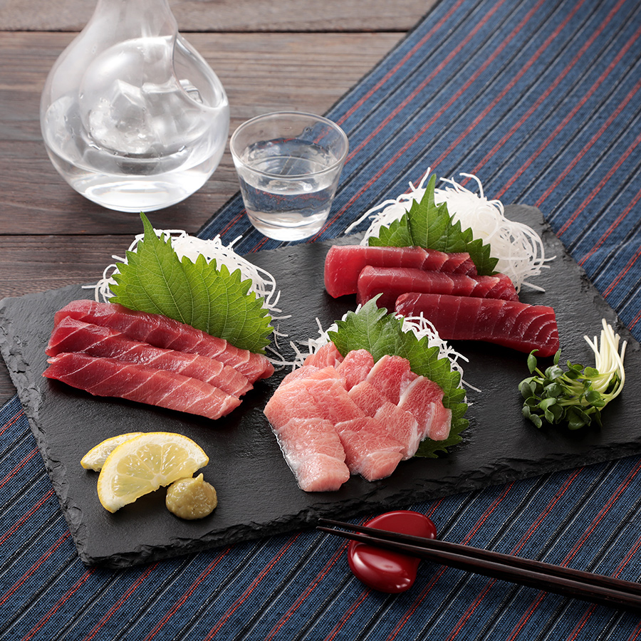 ＜大熊＞（3か月定期便）本鮪（赤身・中トロ・大トロ）各200g（計600g）