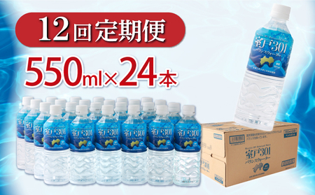 【定期便12回】室戸３０１バランスウォーター　５５０ｍｌ×２４本入