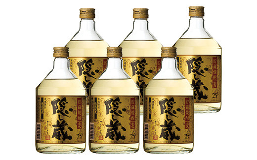 鹿児島樽貯蔵本格麦焼酎「隠し蔵」(720ml× 6本)！国産 九州産 鹿児島 酒 焼酎 麦焼酎 家飲み セット【吉村酒店】【B-143H】