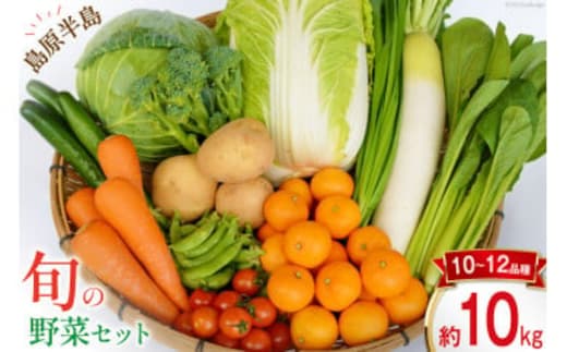 
										
										【先行受付】島原半島の旬の野菜セット 10～12品種 [まるまさ 長崎県 雲仙市 item1203] 野菜 やさい 詰め合わせ 食べ比べ 期間限定
									