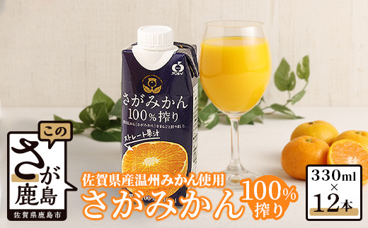 
サンレイ さがみかん100%搾り 330ml × 12本 みかんジュース みかん 果汁100% オレンジジュース ジュース 飲み物 ふるさと納税 佐賀県 鹿島市 B-245
