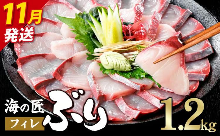 ＜先行予約受付中！2026年11月以降順次発送予定！＞海の匠 ブリ フィレ (1.2kg) ぶり 鰤 刺身 国産 魚 海産物 海鮮丼 ぶりしゃぶ 冷蔵 【JP004-11】【三共物商】