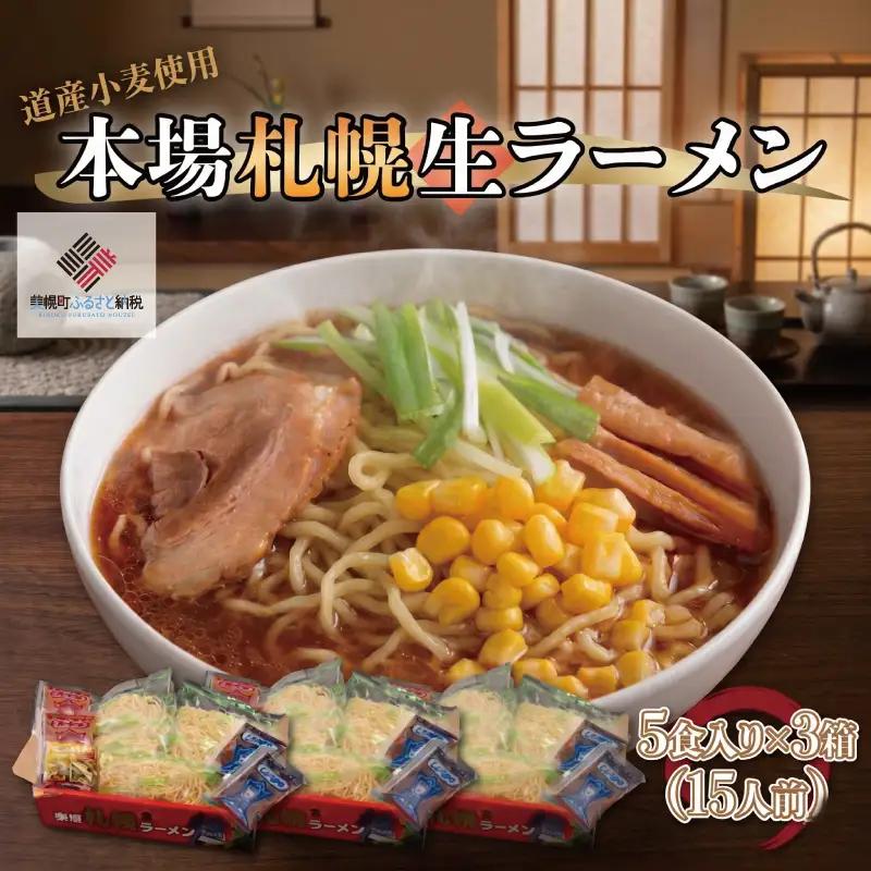本場札幌生ラーメン5食入り×3箱(15人前) ラーメン 麺 めん AG006