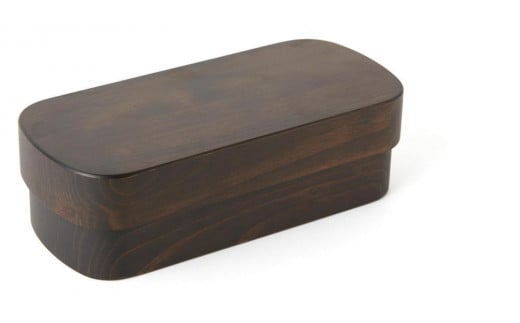 ◇紀州桧弁当箱 タイプS-4 DBR ナノコート 弁当包みセット【ミズタマ】【TN132】