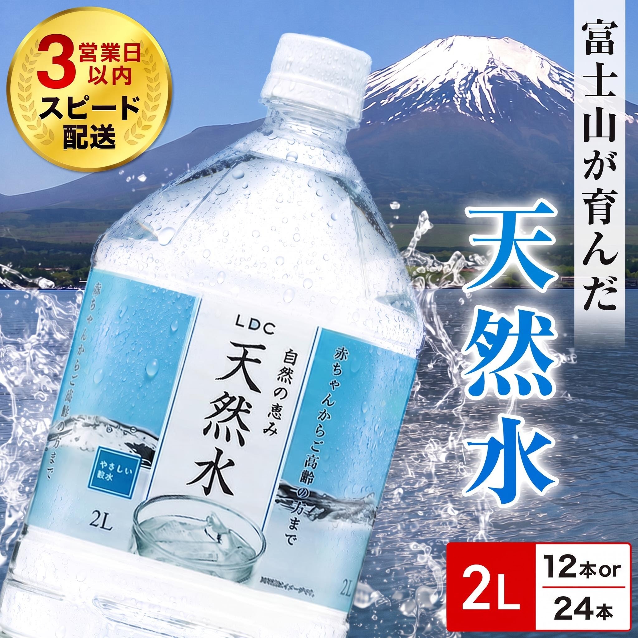 【ふるさと納税】【3営業日以内に発送】自然の恵み天然水 2リットル 2L 12本 24本 (1箱~4箱) 2000ml 天然水 ミネラルウォーター 水 お水 飲料水 保存水 高評価 人気 ペットボトル 大容量 防災 備蓄 アウトドア キャンプ 熱中症対策 ※沖縄離島不可 YX001
