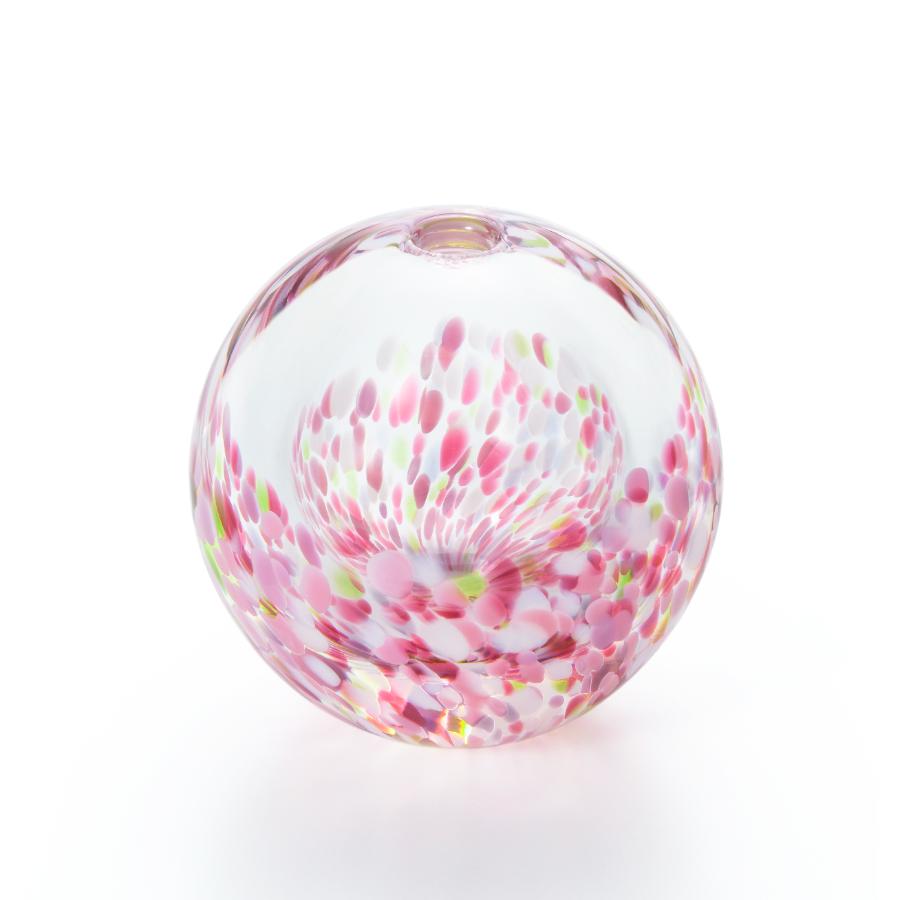 ＜津軽びいどろ＞一輪挿し 舞う桜