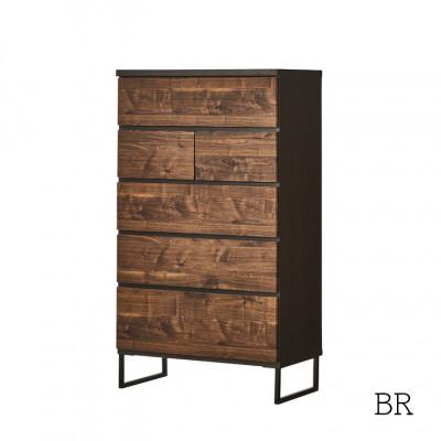 ふるさと納税 大川市 幅80ハイチェスト　ヴォルトNA/BR 国産・大川家具