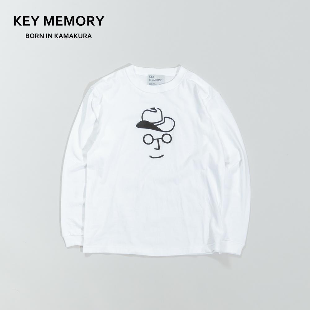 【ふるさと納税】【KEYMEMORY 鎌倉】カウボーイハットイラストロングTシャツ WHITE【サイズ選択可】 | 衣料 ファッション 人気 おすすめ 送料無料