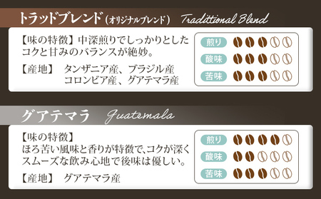 GRAN TORINO 200g×3種類 コーヒー 粉 キリマン トラッドブレンド グアテマラ 3種 飲み比べ セット 計600g 自家焙煎 珈琲 ドリンク 飲料 福岡県 福岡 九州 お取り寄せ